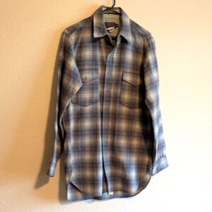 Men's Blue Plaid Shirt